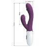 andre vibrateur rabbit & stimulateur de point g violet