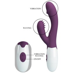 andre vibrateur rabbit & stimulateur de point g violet
