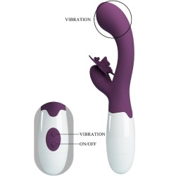 butterfly kiss vibrateur rabbit et stimulateur de point g violet