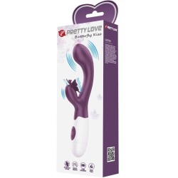 butterfly kiss vibrateur rabbit et stimulateur de point g violet