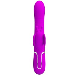 vibrateur multifonction lapin 4 en 1 papillon fuchsia