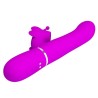 vibrateur multifonction lapin 4 en 1 papillon fuchsia