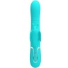 vibrateur multifonction lapin 4 en 1 papillon aqua vert