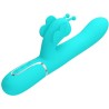 vibrateur multifonction lapin 4 en 1 papillon aqua vert
