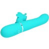 vibrateur multifonction lapin 4 en 1 papillon aqua vert