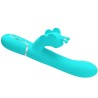 vibrateur multifonction lapin 4 en 1 papillon aqua vert