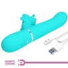 vibrateur multifonction lapin 4 en 1 papillon aqua vert