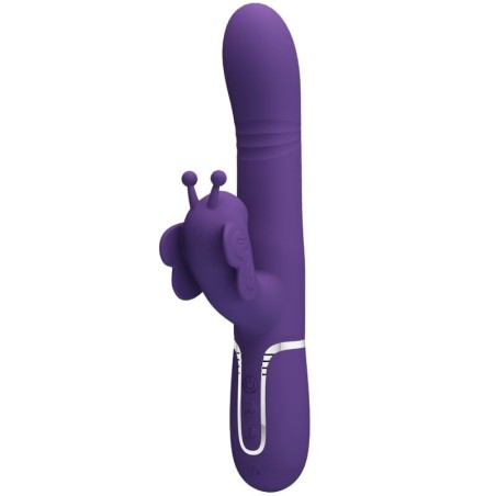vibrateur multifonction lapin 4 en 1 papillon violet