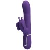 vibrateur multifonction lapin 4 en 1 papillon violet