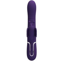 vibrateur multifonction lapin 4 en 1 papillon violet