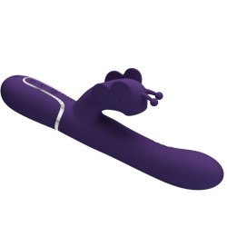 vibrateur multifonction lapin 4 en 1 papillon violet