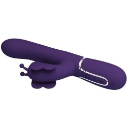 vibrateur multifonction lapin 4 en 1 papillon violet