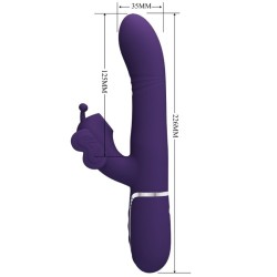 vibrateur multifonction lapin 4 en 1 papillon violet
