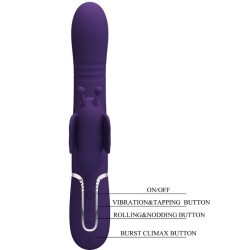 vibrateur multifonction lapin 4 en 1 papillon violet