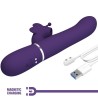 vibrateur multifonction lapin 4 en 1 papillon violet