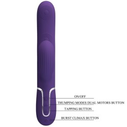 perlita vibrateur g-spot 3 en 1 multifonction violet