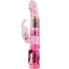 mini rotateur lapin rose avec superstimulateur
