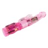 mini rotateur lapin rose avec superstimulateur