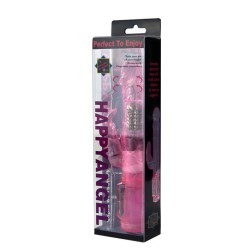 mini rotateur lapin rose avec superstimulateur
