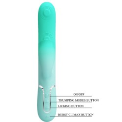 vibrateur lapin multifonction gigi vert aqua