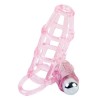 couverture et anneau en silicone sweet 10 rythmes pour le pénis rose