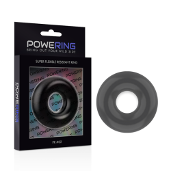 anneau pénis super flexible et résistant 4,5cm noir