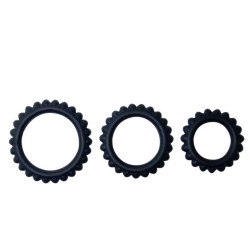 titan set 3 pcs cock ring noir 2.8 + 2.4 + 1.9 cm