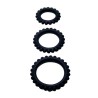 titan set 3 pcs cock ring noir 2.8 + 2.4 + 1.9 cm