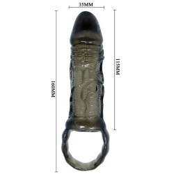 gaine dextension de pénis avec sangle pour testicules 11.5 cm