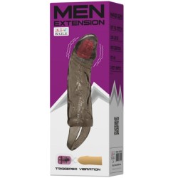 gaine dextension de pénis avec vibration et sangle pour testicules 13.5 cm
