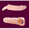 gaine dextension de pénis avec vibration et sangle pour testicules 13.5 cm