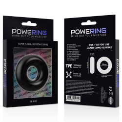 anneau pénis super flexible et résistant 4,5cm noir