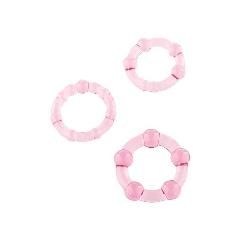 ensemble de trois anneaux pénis rose ensemble de trois anneaux pénis rose