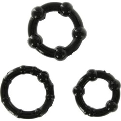 ensemble de trois anneaux pénis noir