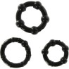 ensemble de trois anneaux pénis noir