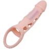 couverture dextension de pénis avec vibration et sangle naturelle 13,5 cm