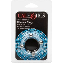bague en silicone perlée acier l