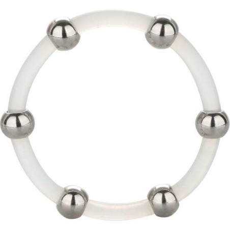 bague en silicone perlée acier xl
