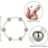 bague en silicone perlée acier xl