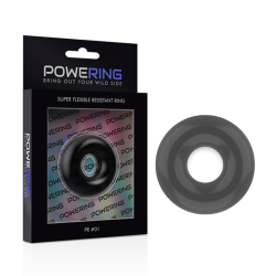 anneau pénis super flexible et résistant 3,5cm noir