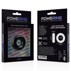 anneau pénis super flexible et résistant 3,5cm noir