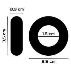 anneau pénis super flexible et résistant 3,5cm clair