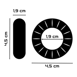 powering- anneau pénis super flexible et résistant 4,5cm pr07 clair