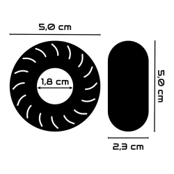 anneau pénis super flexible et résistant 5cm pr08 clair