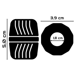 anneau pénis super flexible et résistant 5 cm pr11 noir