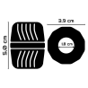 anneau pénis super flexible et résistant 5 cm pr11 noir