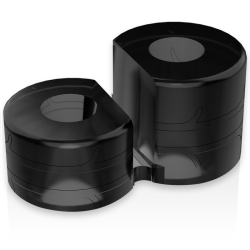 anneau pénis double super flexible et résistant pr09 noir