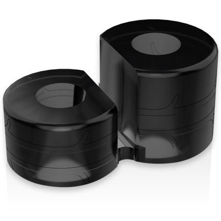 anneau pénis double super flexible et résistant pr09 noir