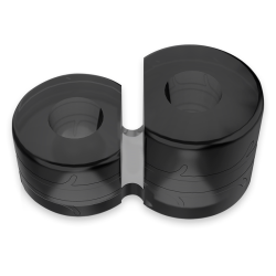 anneau pénis double super flexible et résistant pr09 noir