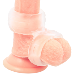 double anneau pénis super flexible et résistant pr09 clair